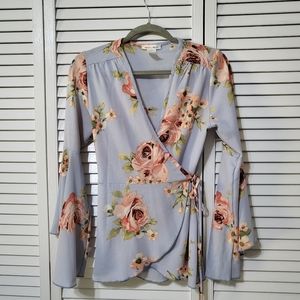 Floral Wrap Top